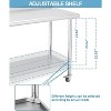 NSF Certified Stainless Steel Work Table, Bilayer Table with Adjustable Undershelf - 4 of 4