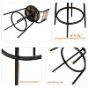 CAVINAS 36" Swivel Bar Stools Set of 2,Farmhouse Counter Stools with Metal Frame,Handwoven Paper Rope Barstools with Backrest for Kitchen Counter - 4 of 4