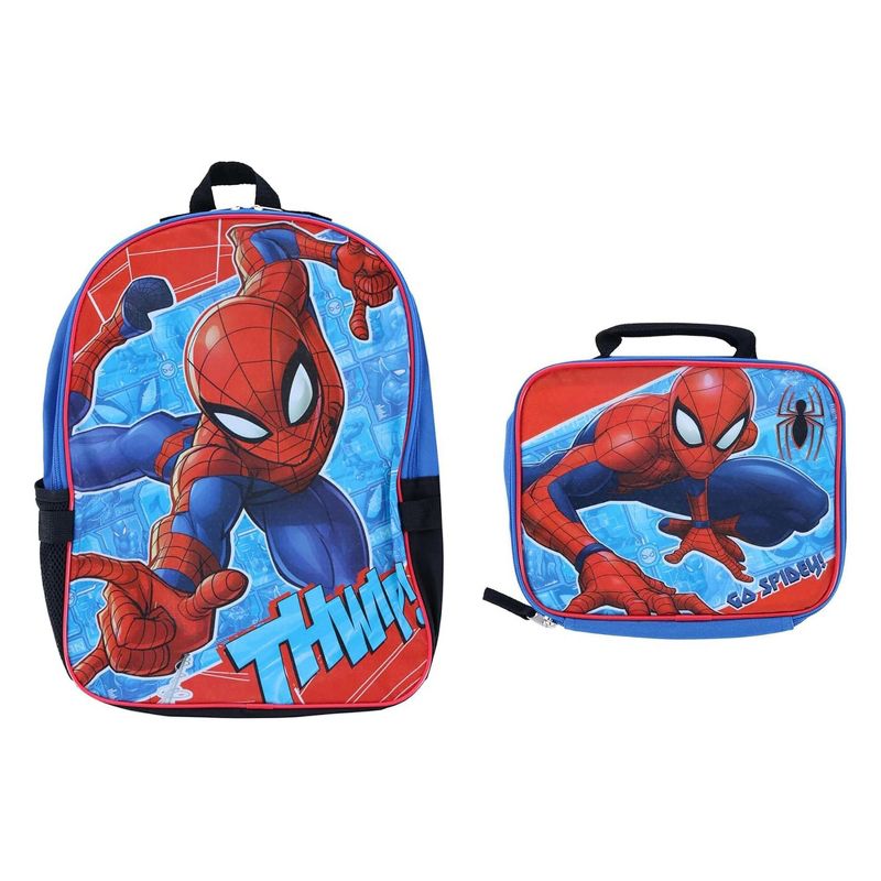 Bioworld Marvel Spider-Man 16 Inch Backpack with Lunch Bag, 1 of 5