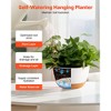VEVOR Hanging Planters, 10 Inch Self-Watering Hanging Planter, 2 Pack Flower Pots with Drainage Hole & 2 Kinds of Plant Hangers, White&Yellow - 3 of 4