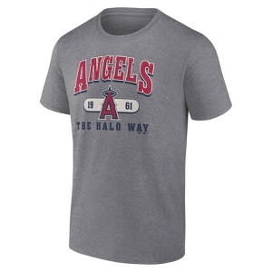 MLB Los Angeles Angels Men's Gray Bi-Blend Short Sleeve T-Shirt - 1 of 4