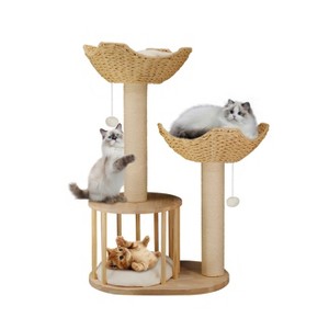Artloge 3 Tiers Large Cat Activity Tree Tower Luxury Cat Condo Furniture with Scratching Post & Plush Cushion for Cat Gift - 1 of 4