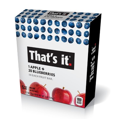 That's It. Blueberry Energy Bars - 6oz