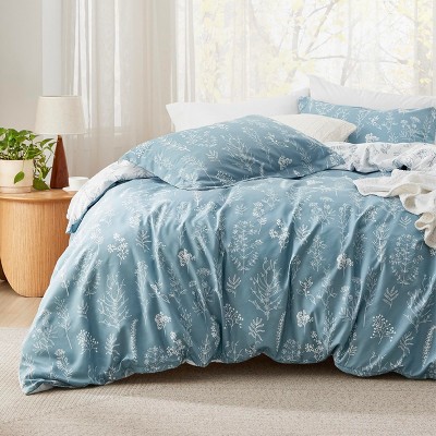 Bedsure | Reversible Floral Duvet Cover Set with Zipper Closure 3Pcs