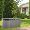 Outdoor Garbage Bin Shed for 3 Trash Cans, Stainless Galvanized Steel Bin Shed W/Lifting Lids Lockable Doors, Ventilated Storage Shed for Garden Yard - 3 of 4