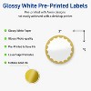 Avery Printable Round Labels, Gold Edge Dots, 3" Diameter, Glossy White Round Labels, Permanent, Laser/Inkjet, 60ct, Great for Product Labels - 2 of 4