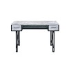 Settea Writing Desk Weathered White/Black - Acme Furniture: Metal Frame, Keyboard Tray, PC Stand - 3 of 4