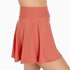 Calypsa Women's Plus Size High Waisted Chlorine Resistant Flowy Swim Skirt With Attached Shorts - 2 of 4
