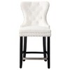 WestinTrends 24" Tufted Velvet Counter Stool - 3 of 4
