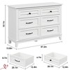 6 Dresser for Bedroom, 47" Wide Drawer Dresser with Storage Freestanding, Wooden Closet Storage Chest - 2 of 4