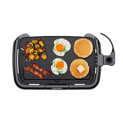 Chefman Black 10" x 16" Electric Griddle with Nonstick Surface