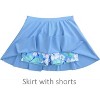 Girls Rash Guard Swimsuit Set Long Sleeve 2 Pieces Bathing Suit Swimming Skirt with Shorts 4-13Y - 3 of 3