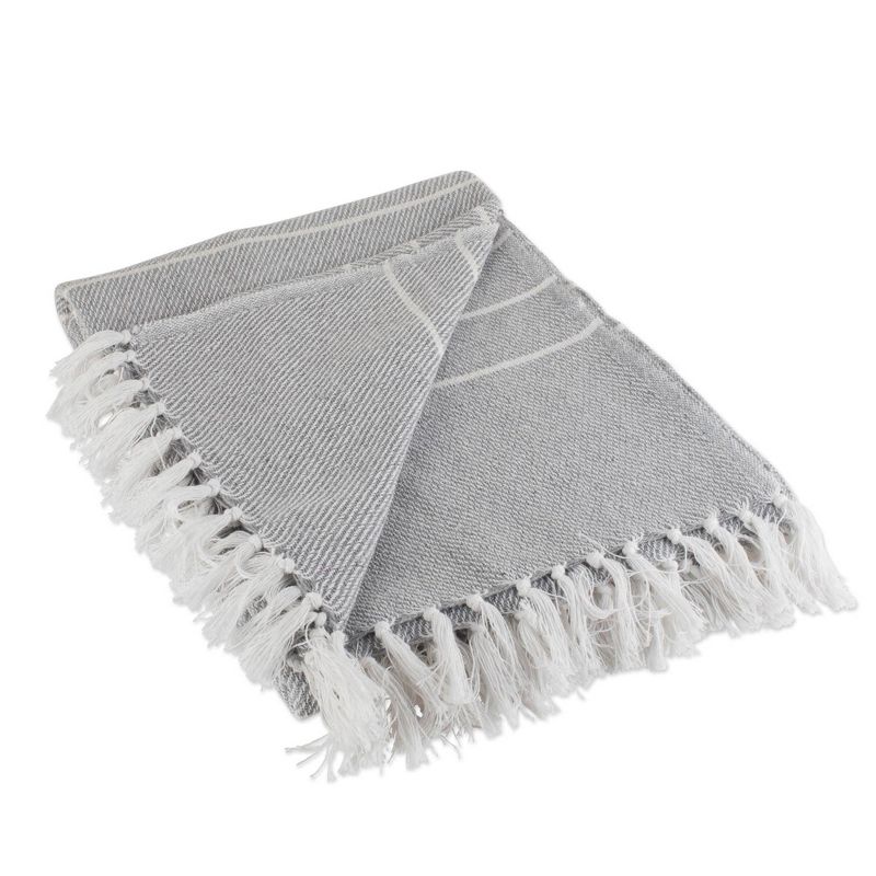 50&#34;X60&#34; Thin Striped Throw Blanket Gray/White - Design Imports, 1 of 6