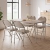 Nasitip Folding Chairs, Linen Padded Foldable Chair Set, Heavy Duty Metal Folding Chair with Soft Cushion and Back - 2 of 4