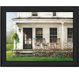 "Back Porch Gathering" by Artisan John Rossini, Ready to Hang Framed Print, Black Frame - 1 of 1