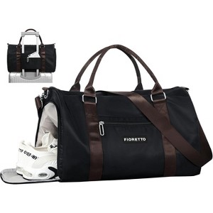 Luupatchy Women's Gym Tote Duffle Bag With Wet Pocket & Shoe Compartment, Airplane-Friendly Carry-On for Travel/Dance/Ballet/Overnight - 1 of 4