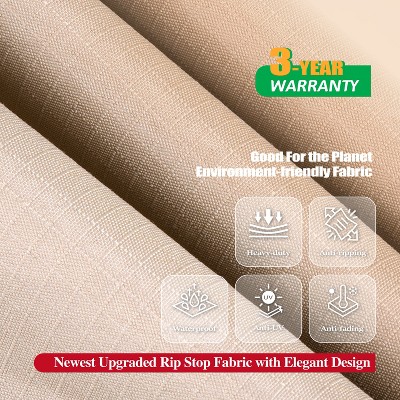 Beige Waterproof Outdoor Patio Egg Chair Cover, 70'' H x 45'' W