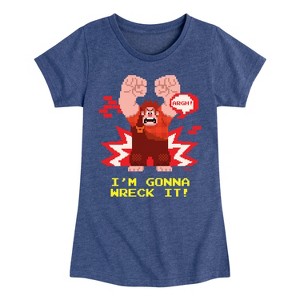Girls' - Disney - I'm Gonna Wreck It Fitted Short Sleeve Graphic T-Shirt - 1 of 3