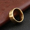 8mm Wedding Band Ring Womens Mens Black Stainless Steel Ginger Lyne Collection - 3 of 4