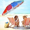 Costway 8 FT Beach Umbrella Outdoor Tilt Sunshade Sand Anchor W/Carry Bag - 2 of 4
