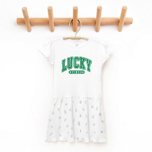 The Juniper Shop Lucky Vibes Distressed Toddler Graphic Dress - 1 of 3