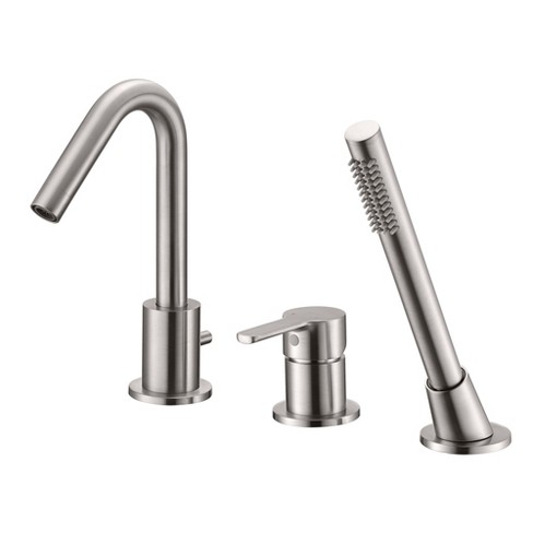 SUMERAIN Deck Mount Roman Tub Faucet Brushed Nickel Bathtub Faucet Set with Handheld Shower Sprayer - image 1 of 4