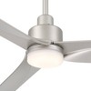 Casa Vieja 60" Sailplane Modern Indoor Outdoor Ceiling Fan 3 Blade LED Light Remote Control Silver Finish Bedroom Patio Living Room Damp Rated - 3 of 4
