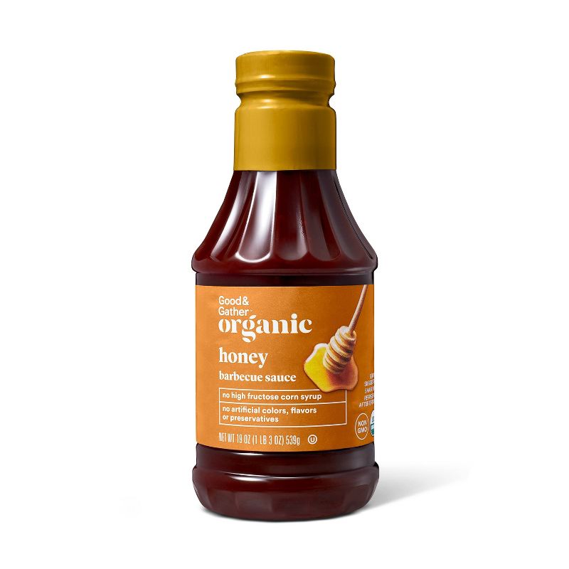 Organic Honey BBQ Sauce - 19oz - Good &#38; Gather&#8482;, 1 of 6