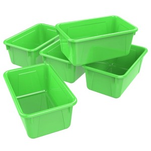 Storex Small Cubby Bin, Green, Pack of 5 - 1 of 1