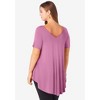 Roaman's Women's Plus Size Ultra Drape V Neck Swing Tunic - 3 of 4