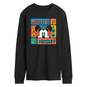 Men's - Disney - Music And Mickey Long Sleeve Graphic T-Shirt - 1 of 4