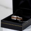 Jewelry Avalanche Mahogany Wood Inlay Beveled Tungsten Carbide Wedding Band, Comfort-fit, 8mm - 4 of 4