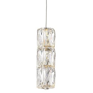Elegant Lighting Polaris LED light Chrome Pendant Clear Elegant Cut Crystal - 1 of 3