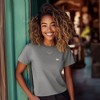 Dalix Womens Bow Lightweight High Waisted Tee - 3 of 4