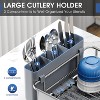 Attop Large Capcity 304 Grade Dish Drainer for Kitchen Counter with Drain Board, Utensil Holder & Detachable Cup Shelf Rustproof - 3 of 4