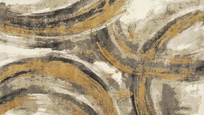 Gray Abstract Geometric Medium Pile Area Rug