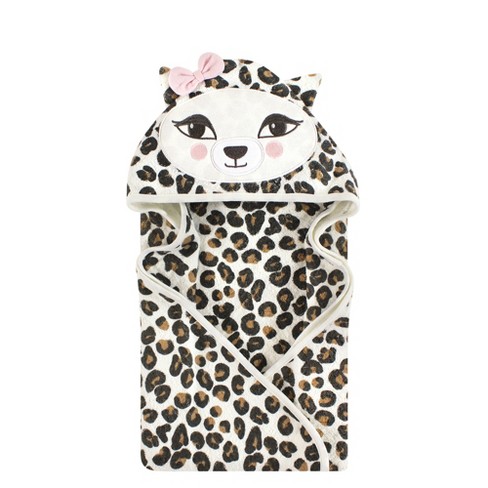 Hudson Baby Cotton Animal Face Hooded Towel, Bee - Hudson