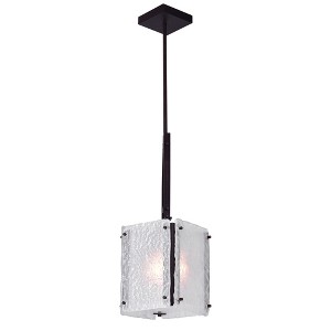 CWI Lighting Assunta 1 Light Pendant With Black Finish - 1 of 2