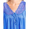 Casual Nights Women's Fancy Lace Neckline Silky Tricot Nightgown - 3 of 4