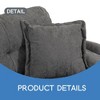 Leovsnove 84" Chenille Comfy Deep Seat Loveseat,2-Seater Cloud Sofa,Modern Cozy Recliner Couch with 2 Throw Pillows - 4 of 4