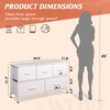 Fabric Dresser for Bedroom, Wide 5-Drawer Chest of Drawers with Storage Organizer Unit - 4 of 4
