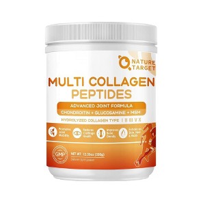 Multi Hydrolyzed Collagen Peptides Powder  for Women Men with MSM + GC, Type I II III V X Collagen for Skin Hair & Nail & Joint Support- 35 Servings - 1 of 4