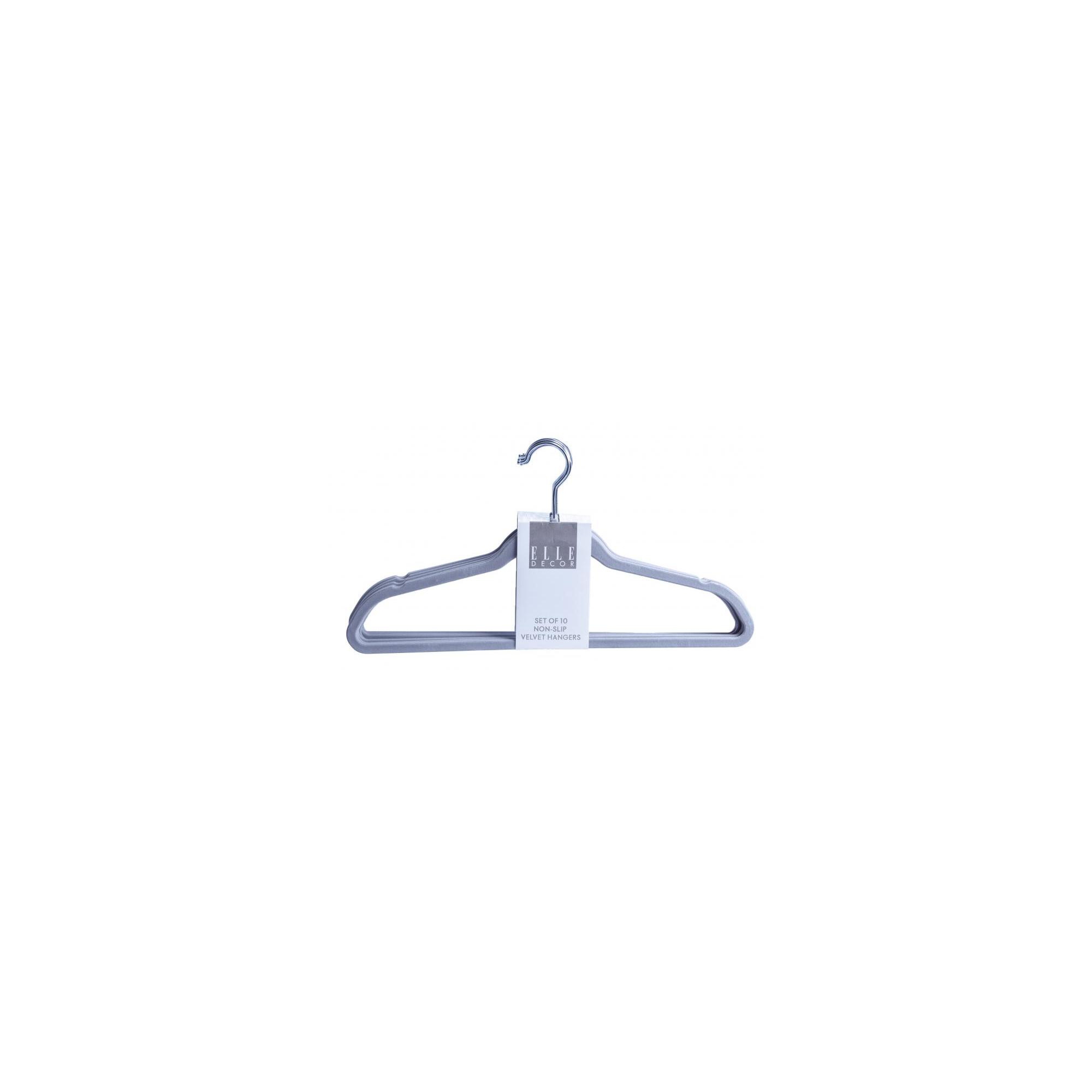 10-Pack Non-Slip Velvet Hangers, Slim Flocked Hangers for Shirts & Coats , Space-Saving and Elegant Closet Organizers - Grey