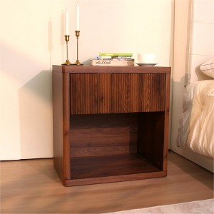 Zeus & Ruta Mid-Century Modern Nightstand with Drawer Storage, Versatile for Bedroom, Living Room, Home Office - 1 of 4
