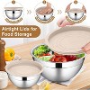 Mixing Bowls with Airtight Lids Set, 6 Piece, Size 7, 3.5, 2.5, 2, 1.5, 1QT for Prepping, Baking & Food Storage, Dishwasher & Freezer Safe, Khaki - 4 of 4