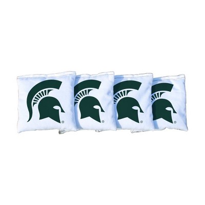 NCAA Michigan State Spartans Corn-Filled Cornhole Bags White - 4pk