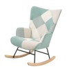 CAVINAS Linen Fabric Glider Rocking Chair with High Backrest,Upholstered Rocking Chairs,Nursery Accent Chair for Bedroom - 2 of 4