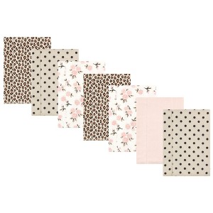 Luvable Friends Hudson Baby Flannel Burp Cloths 7pk Set - 1 of 2