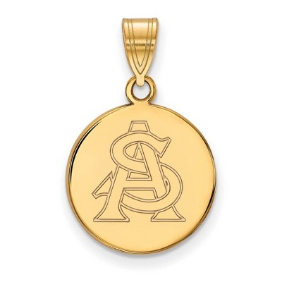 Black Bow Jewelry 10k Yellow Gold Arizona State Sun Devils NCAA Medium Pendant
