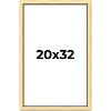 PosterPalooza | Simple Gold Picture Frame - UV Acrylic, Foam Board Backing, Hanging Hardware - 2 of 4